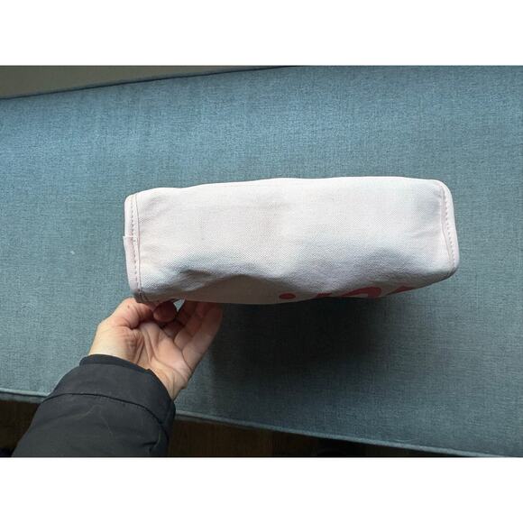 Glossier Pink Logo Makeup Beauty Clutch Bag 9 x 7 x 3 case - Picture 4 of 10